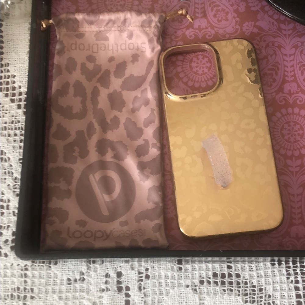Loopy Case Phone Case Gold Leopard-Print iPhone Case